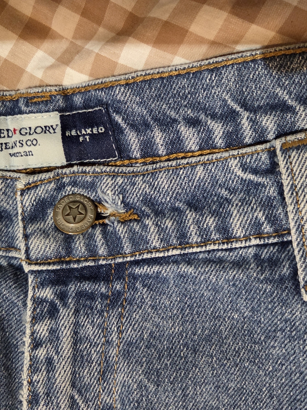 Vintage Faded Glory Light Blue Straight Leg Jeans